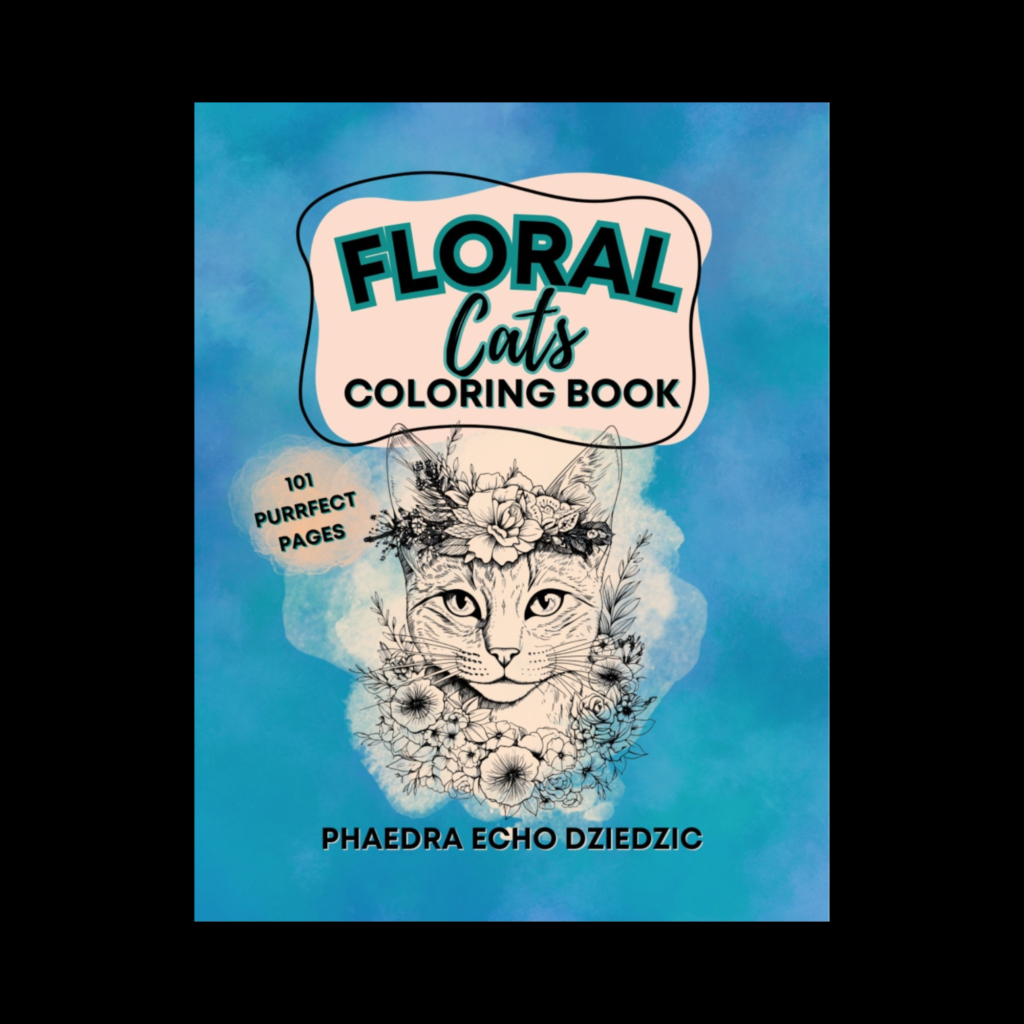 Floral Cats Coloring Book